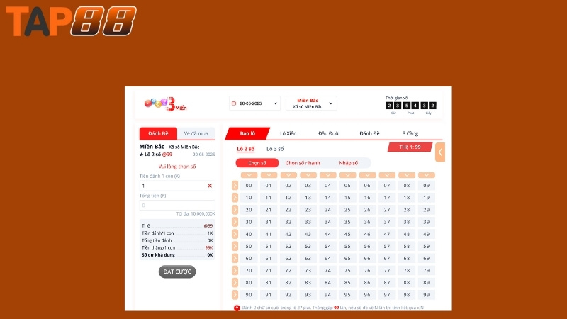 Kinh nghiệm chơi lô đề 3 miền Tap88