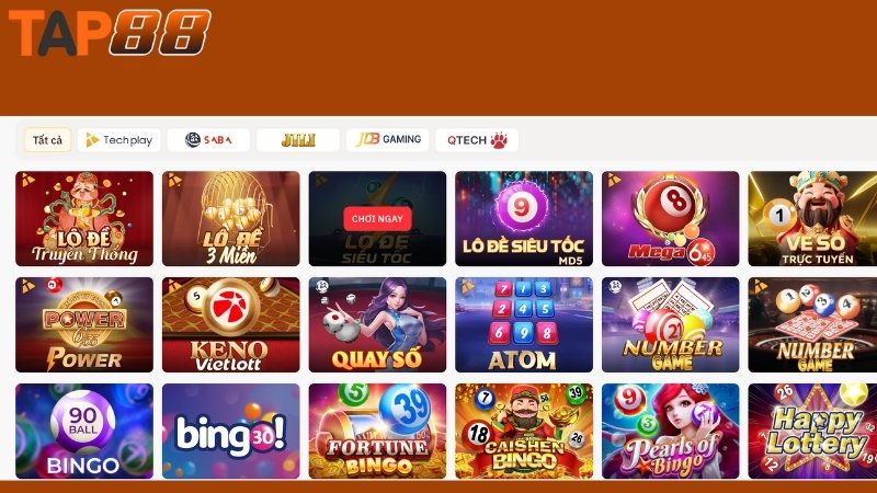 Lô đề online tại sảnh xổ số Tap88